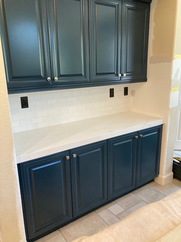  Kitchen Cabinet Painting in Rancho Santa Fe: Love This New Blue!