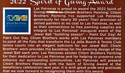  Chism Brothers Painting: Receiving the 2022 Spirit of Giving Award from Las Patronas